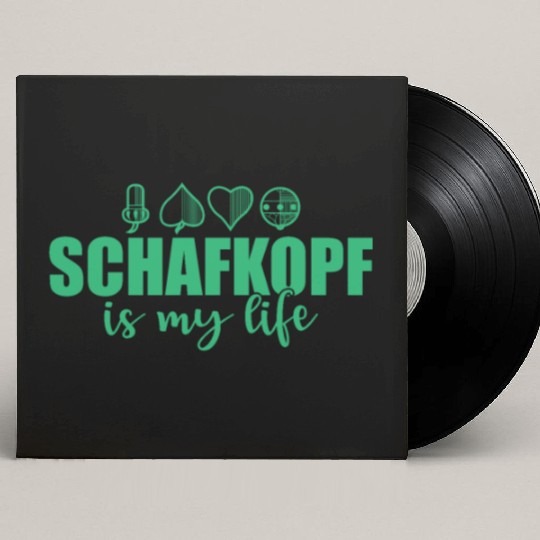 Schafkopf is my Life Card Game playing Card Custom Vinyl Record Sleeves