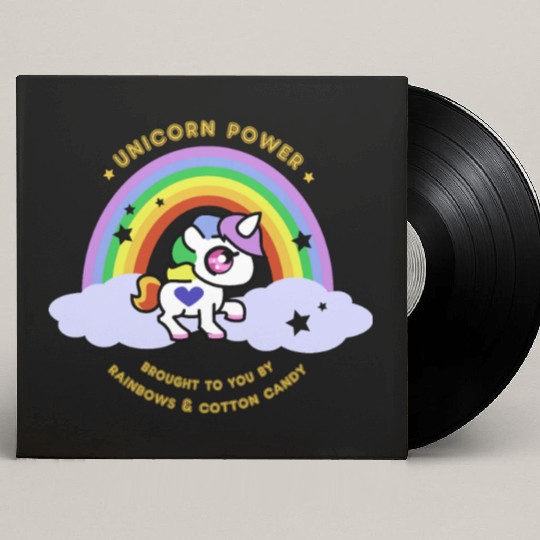 Unicorn Power by Rainbows and Cotton Candy Custom Vinyl Record Sleeves