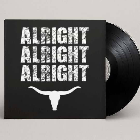 Alright, Alright, Alright Texas Bull Texas Custom Vinyl Record Sleeves