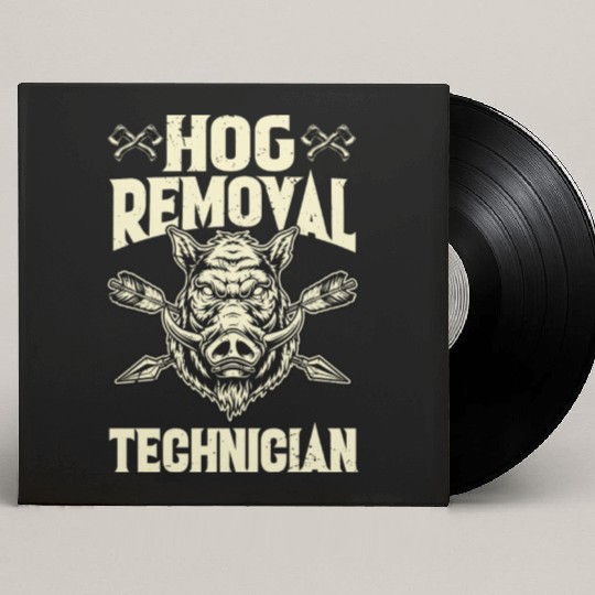 Hog Removal Technician Boar Hunting Custom Vinyl Record Sleeves
