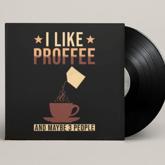 Proffee Saying Protein Coffee funny Proffee Custom Vinyl Record Sleeves