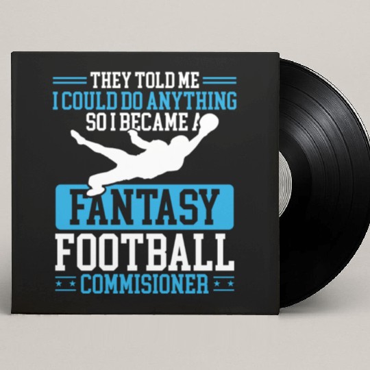 Fantasy Football Commissioner Championship Team Custom Vinyl Record Sleeves