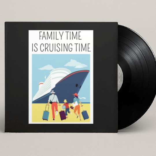 Family Time is Cruising Time Cruise Vacation Custom Vinyl Record Sleeves