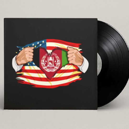 Afghanistan Who Live in America Afghani Flag Custom Vinyl Record Sleeves
