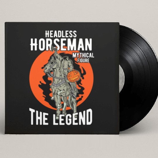 Headless Horseman Halloween Custom Vinyl Record Sleeves, Halloween Party