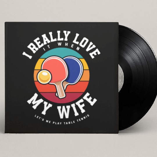 Funny Ping Pong Table Tennis Gift Custom Vinyl Record Sleeves