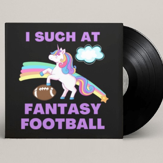 I Suck At Fantasy Football Funny Cute Unicorn Custom Vinyl Record Sleeves