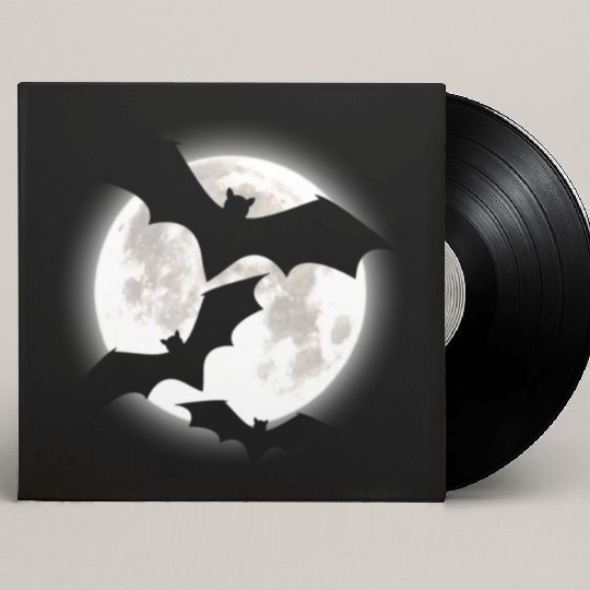 Bat MOON Pumpkin Trick or Treat Funny Halloween Custom Vinyl Record Sleeves