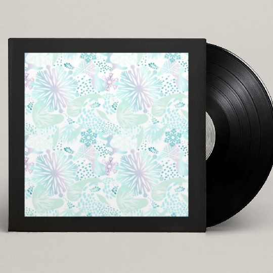Abstract Winter Pattern Custom Vinyl Record Sleeves