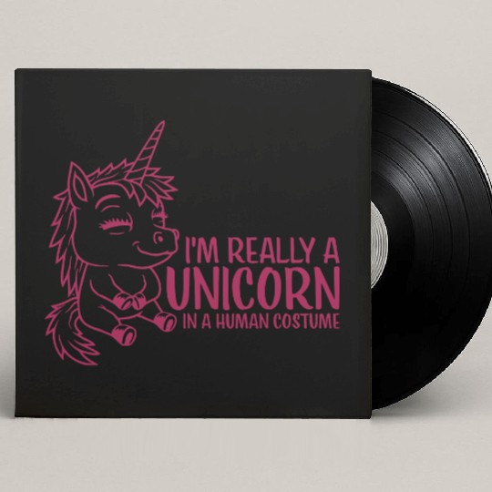 Unicorn in human costume Custom Vinyl Record Sleeves