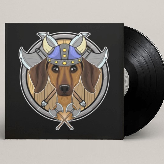 Dachshund I Valhalla I Viking Custom Vinyl Record Sleeves