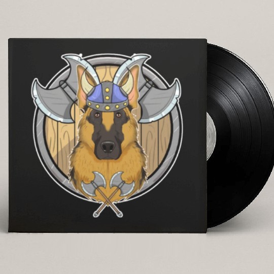 German Shepherd I Valhalla I Viking Custom Vinyl Record Sleeves