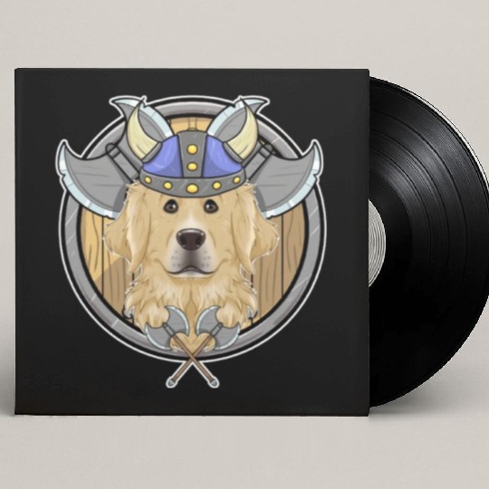 Golden Retriever I Valhalla I Viking Custom Vinyl Record Sleeves