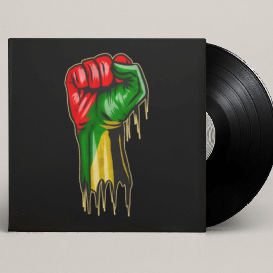 Raise your fist - Black history Month Afro Custom Vinyl Record Sleeves