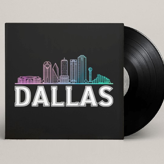 Dallas City Texas Dallas Custom Vinyl Record Sleeves