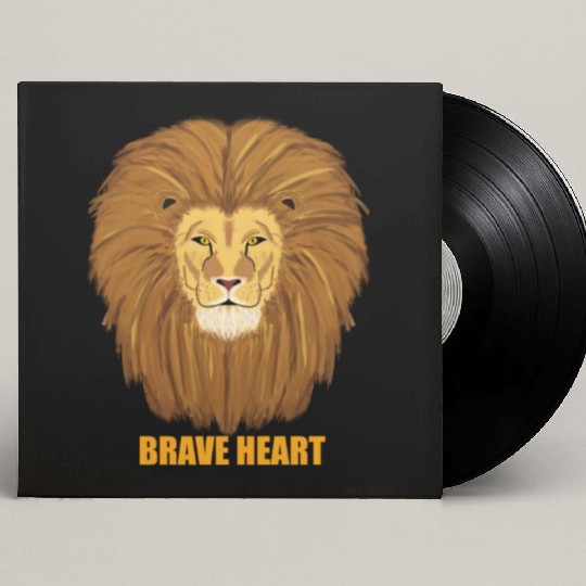 Strong lion face Custom Vinyl Record Sleeves