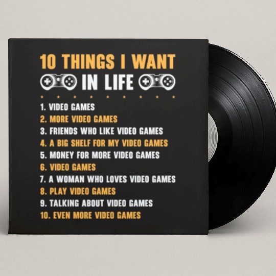 Gaming Gamer Playing Video Game Computer Custom Vinyl Record Sleeves