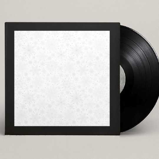 Modern Snowflakes Pattern White Silver Custom Vinyl Record Sleeves