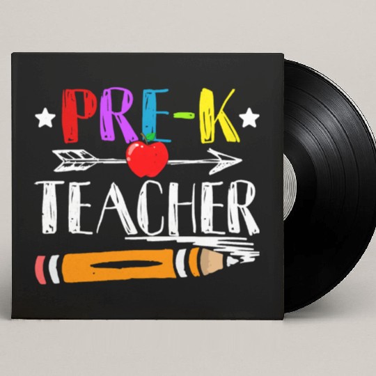 Funny Back To School Teacher Student Pre K Teacher Custom Vinyl Record Sleeves