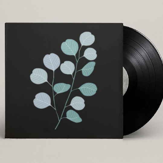 Eucalyptus evergreen design - natural plant leaves Custom Vinyl Record Sleeves