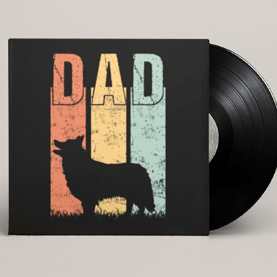 Finnish Lapphund Dog Dad Vintage Custom Vinyl Record Sleeves