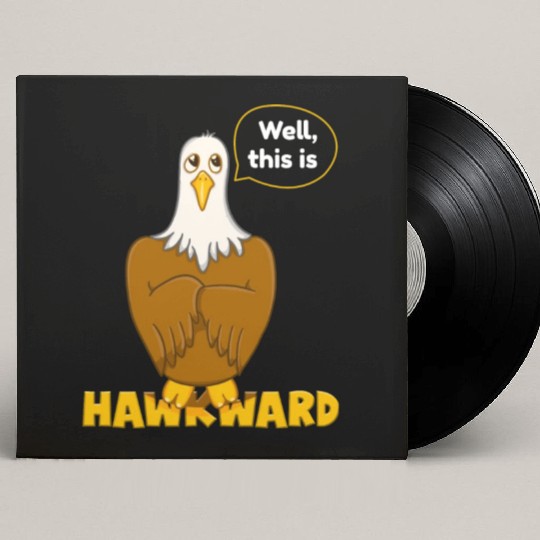 Hawk Word Pun for Animal Lovers Custom Vinyl Record Sleeves