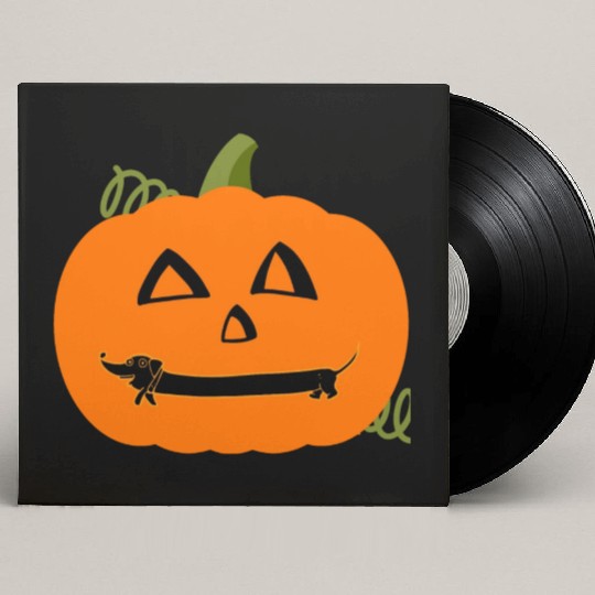 Halloween Pumpkin Dachshund Costume funny Custom Vinyl Record Sleeves