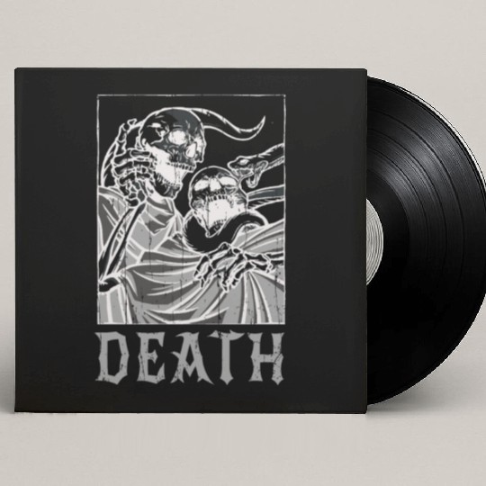 Skeleton Bones Tarot Card Occult Death Gothic Custom Vinyl Record Sleeves