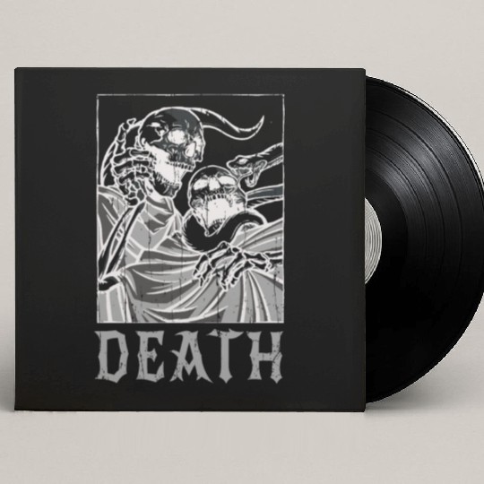 Skeleton Bones Tarot Card Occult Death Gothic Custom Vinyl Record Sleeves