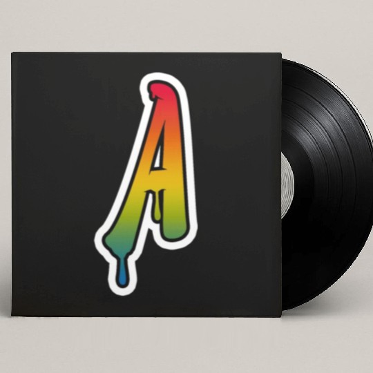 Letter A Graffiti Lettering Alphabet Monogram Init Custom Vinyl Record Sleeves
