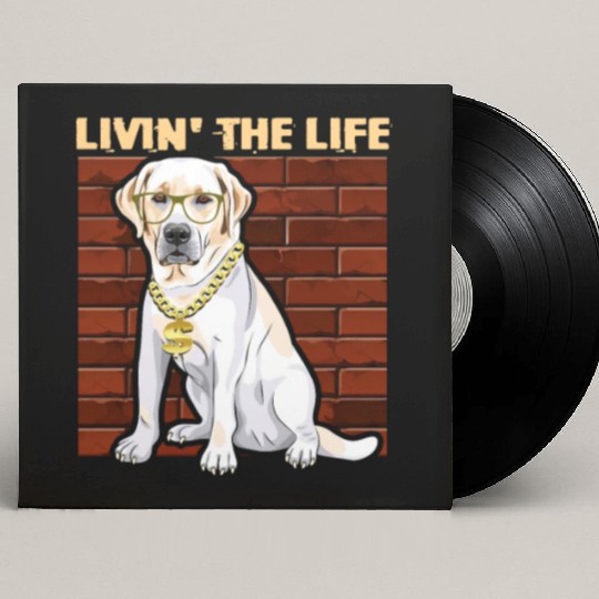 Dog Breed Livin' The Life Labrador Retriever Custom Vinyl Record Sleeves