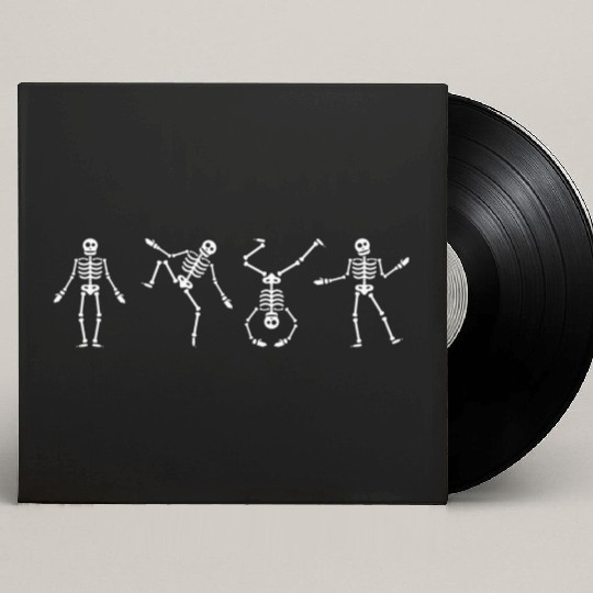 Dancing Skeleton Halloween Custom Vinyl Record Sleeves