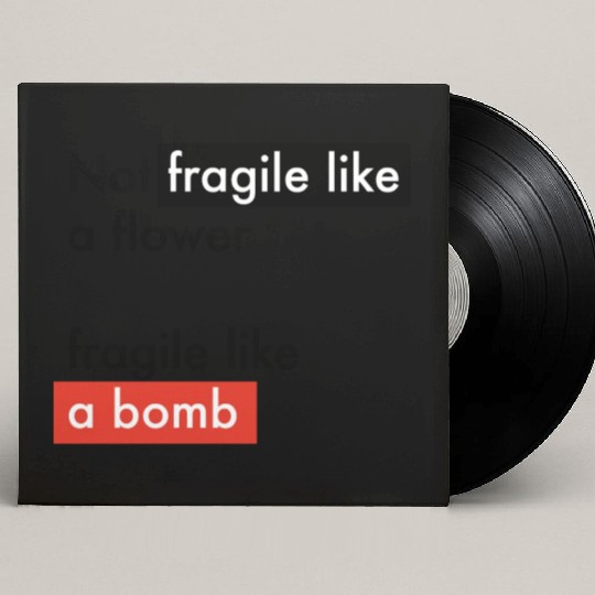 Feminism - Fragile like a bomb - Frida Kahlo Custom Vinyl Record Sleeves