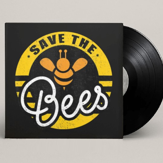 Save The Bees Earth Lover Planet Beekeeper Beekeep Custom Vinyl Record Sleeves
