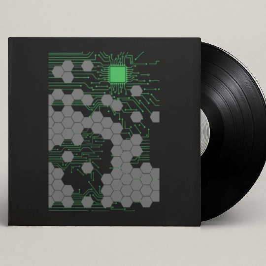 Computer Science Circuit Board Custom Vinyl Record Sleeves