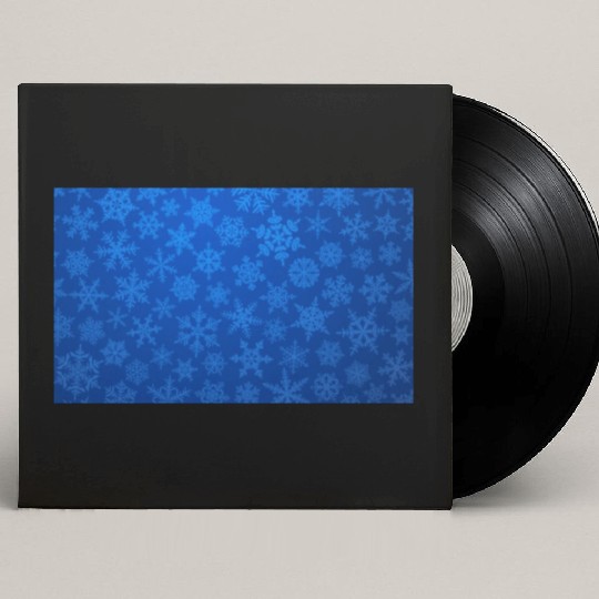 Blue Snowflakes Christmas Pattern Custom Vinyl Record Sleeves