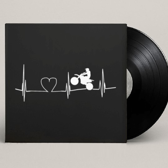 motorcycle heartbeat Custom Vinyl Record Sleeves