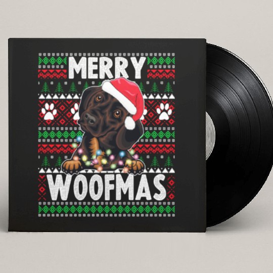Cute Dog Pajama - Dachshund Dog Lover Christmas Custom Vinyl Record Sleeves