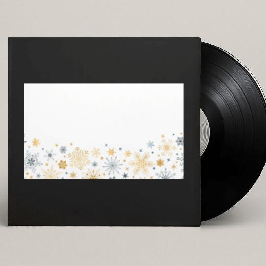 Elegant Snowflakes White Gold Silver Custom Vinyl Record Sleeves