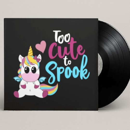 Bat Unicorn - Too cute to spook Custom Vinyl Record Sleeves