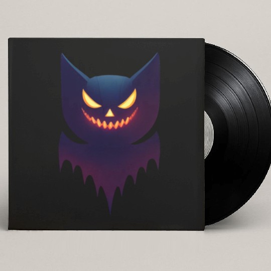 Bat Pumpkin Halloween Custom Vinyl Record Sleeves
