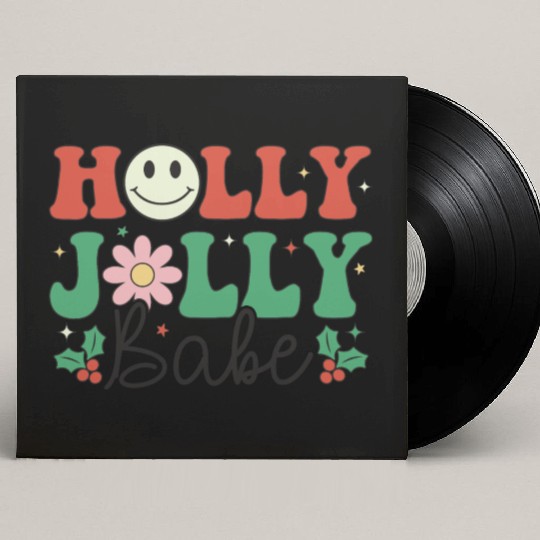 Holly Jolly Babe Custom Vinyl Record Sleeves