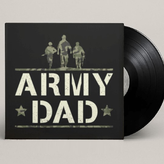 US Proud Army Dad Camo Custom Vinyl Record Sleeves