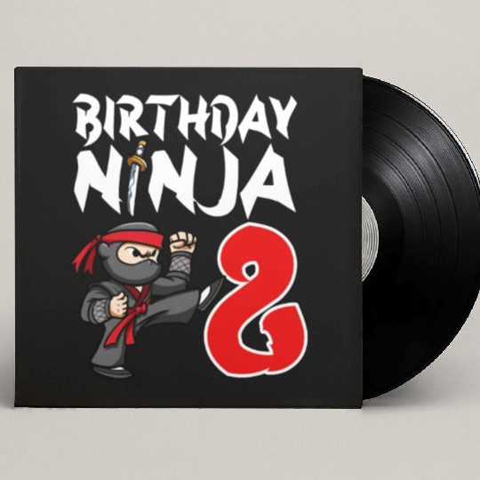 Birthday Party 8 Years Old Japanese Ninja Birthday Custom Vinyl Record Sleeves
