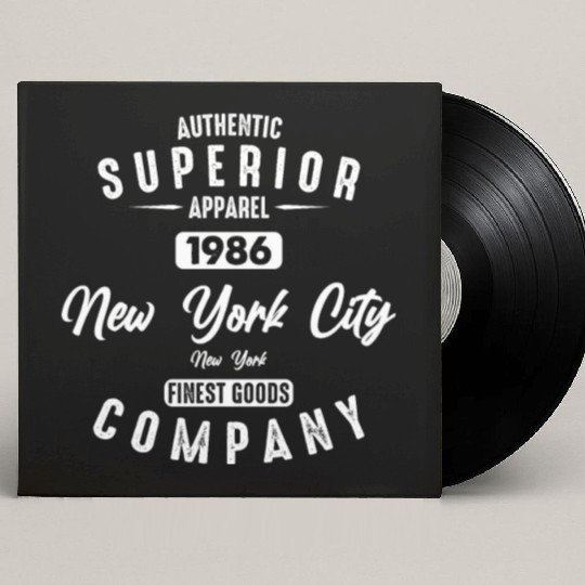 New York City Born In 1986 Vintage Birthday Custom Vinyl Record Sleeves