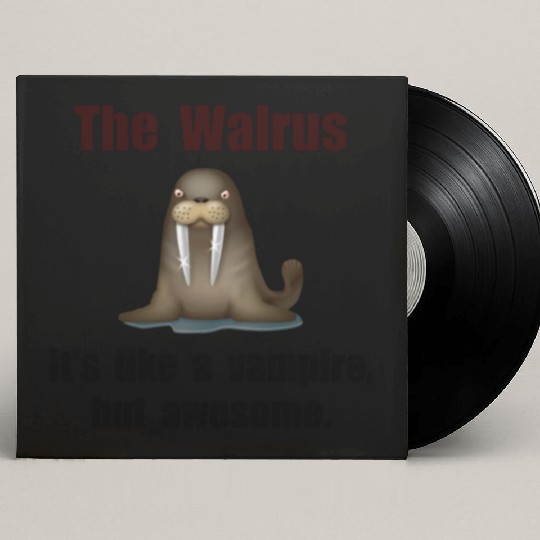 Walrus Vampire Funny Custom Vinyl Record Sleeves