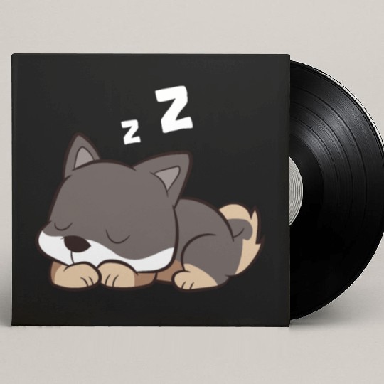 Shikoku Dog Sleeping Kochi-Ken Dog Japan Shikoku Custom Vinyl Record Sleeves