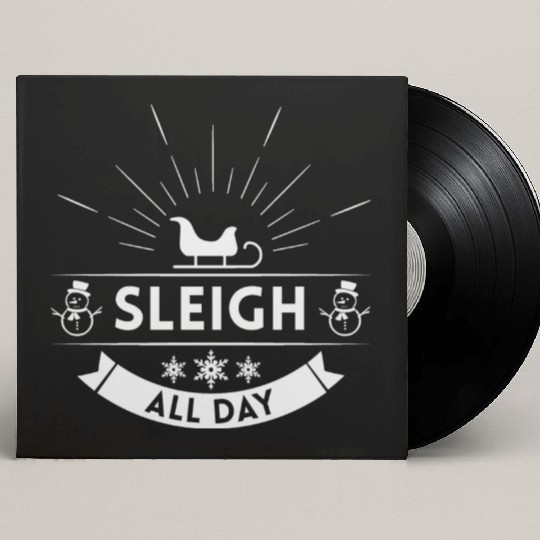 Sleigh all day Winter Christmas Holiday Custom Vinyl Record Sleeves