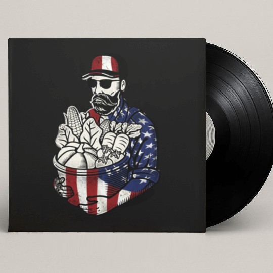 Farming Farmer American Flag Us Custom Vinyl Record Sleeves