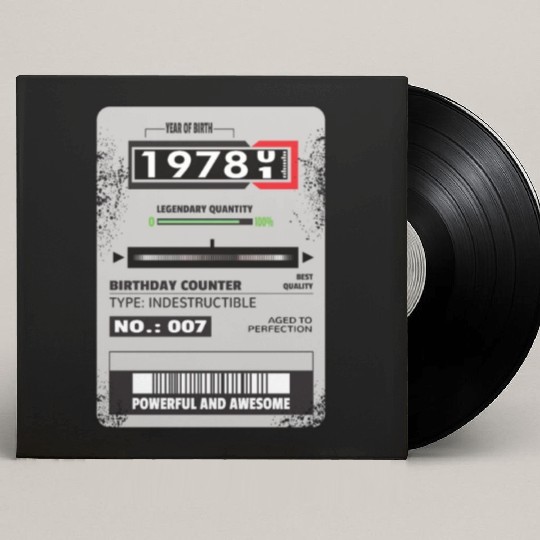 electricity meter birthday 1978 electrician gift Custom Vinyl Record Sleeves